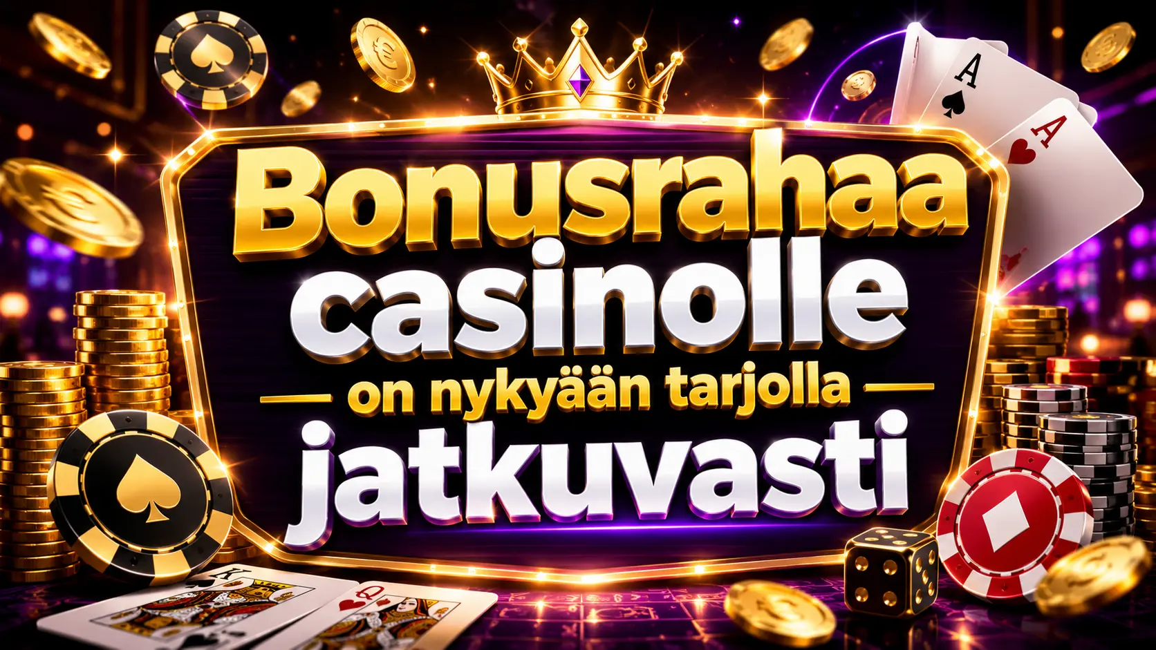 Bonusrahaa casinolle on tarjolla jatkuvasti