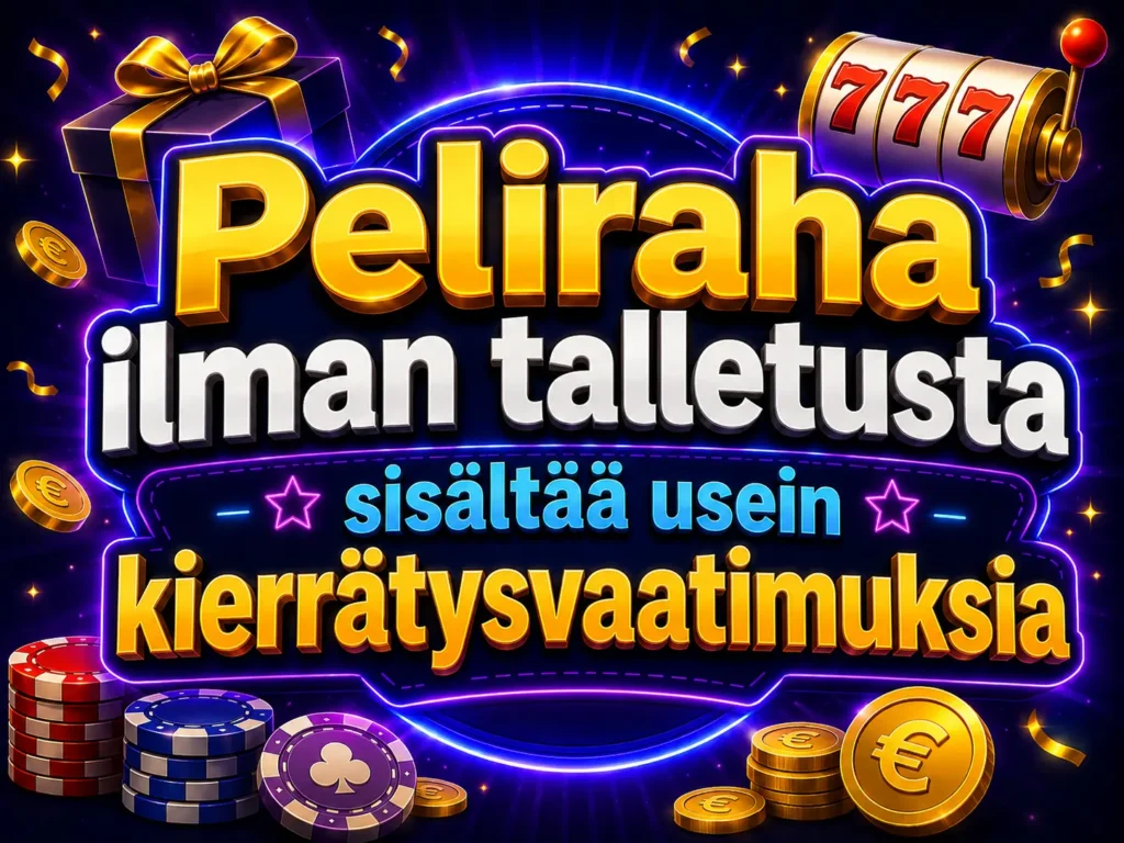 Pelirahaa ilman talletusta ja kierrätystä on harvoin tarjolla
